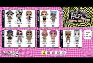 Lol Surprise Lights Glitter Complete Set Of 12 Dolls