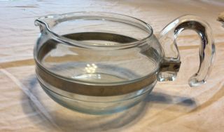 8336 Vintage Pyrex Flame - Ware Glass Stove Top Coffee Pot Tea Kettle - No Lid