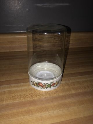 Vintage Pyrex Spice Of Life See N Store Glass Canister Container 7 1/4 " Tall