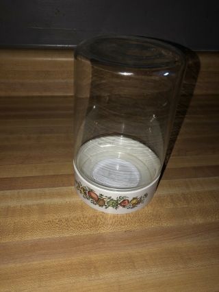 Vintage Pyrex Spice of Life See N Store Glass Canister Container 7 1/4 
