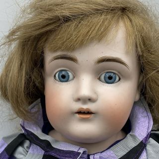 Antique Bisque Head Doll Kestner Germany Dep 9 154 - Fixed Blue Eyes Tlc