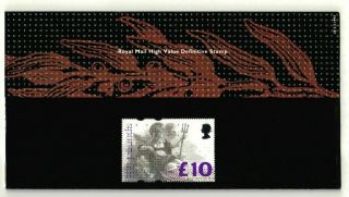 Gb Presentation Pack 28 High Value Definitive - £10 Britannia Stamp 1993