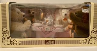 Steiff Teddy Bear Tea Party Set Porcelain 8022/10,  000 Limited Ed 1982 Nrfb