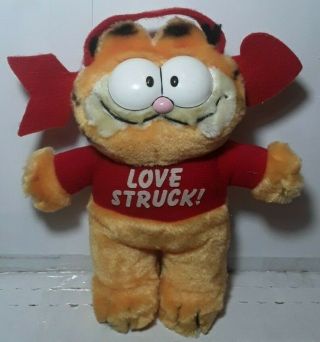 Vtg 80’s Garfield The Cat 8 " Love Struck Standing Stuff Cartoon Toy Plush Dakin