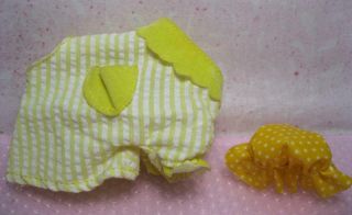 Vintage G1 My Little Pony Baby Clothes - Bathrobe Duck Pal Pocket/shower Cap