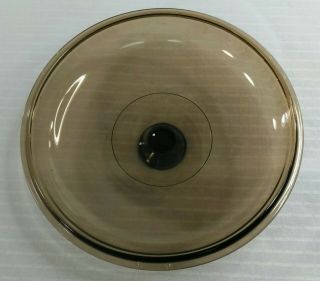 Pyrex 31 Vision Ware Round Lid Only Brown/Amber Glass 10 