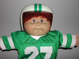 Vintage 1984 Cabbage Patch Kids Jesmar Red Hair Freckles Football Made in Spain 2