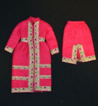 Vintage Mod Era Barbie Francie 3461 Peach Plush/blush Coat & Skirt