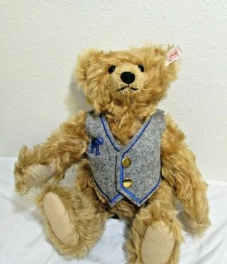 Steiff Century Bear Mohair Jointed Collectable W/ Glass Eyes