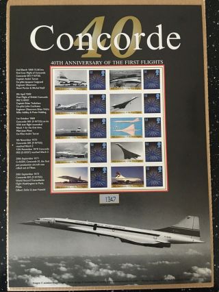 Concorde.  40th Anniversary Of The First Flights.  Buckingham Sheets Number 25