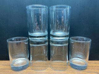 Set Of 6 Vintage Libbey Clear Juice Tumblers Double Shot Glasses 3 1/2 " Tall