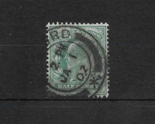 Gb.  1902 1/2d.  First Day Postmark (1st.  January 1902) Sg.  215.  (141)