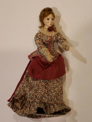 Vintage Miniature Dollhouse Artisan Victorian Lady Doll 1:12