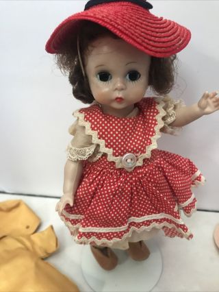 Madame Alexander Alex - kins doll ? brown eyes 7.  5 inch W/outfits.  Cute 2