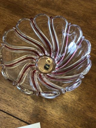 Vintage Mikasa Peppermint Red Swirl Bowl Germany 2