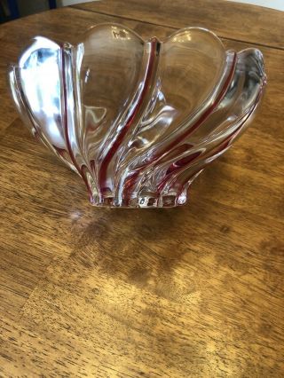 Vintage Mikasa Peppermint Red Swirl Bowl Germany 3