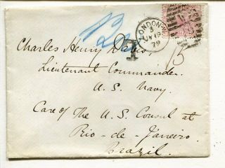 Great Britain Postage Due Cover To Brazil 19.  7.  1879