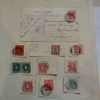 Gb Plymouth And Southampton Ships Postmarks On Piece And Cards 1900 - 1960s
