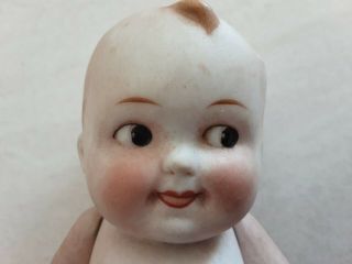 Antique Kewpie All Bisque Baby Doll Side Glancing Painted Eyes 7 " P.  3 I,  Germany