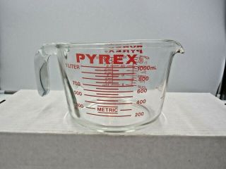 Pyrex 32 oz Glass Measuring Cup 1 Quart 4 Cups - 532 Red Lettering 2