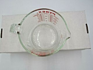 Pyrex 32 oz Glass Measuring Cup 1 Quart 4 Cups - 532 Red Lettering 3
