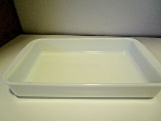 Vtg Pyrex 232 Plain White Milk Glass 11 3/4 X 7 1/2 X 1 3/4 Casserole Dish