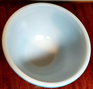 VINTAGE PYREX BLUE/TURQUOISE SMALL MIXING NESTING BOWL—T.  M.  REG US PAT.  OFF 3