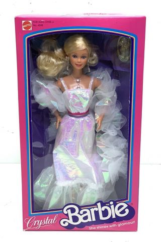Vintage 1983 Crystal Barbie Doll Mattel 4598 Superstar Era Glamour - Box Issues