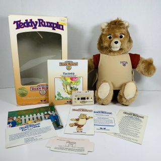 1985 Teddy Ruxpin - Plus Book,  Cassette & Papers - Great