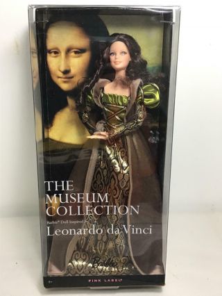 Nib 2010 Pink Label Museum Coll Barbie Doll V0444 - Leonardo De Vinci 