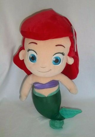 Disney Store 13 " Plush Toddler Ariel Doll The Little Mermaid Stuffed Animal Baby