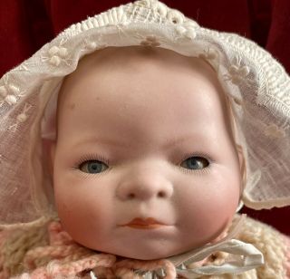 Antique 12” German Grace Storey Putnam Bye Lo Character Baby Doll