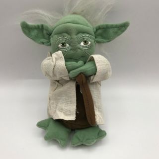 Star Wars Yoda Battle Buddies Beanbag Plush Stuffed Animal Hasbro 2004 Lucasfilm