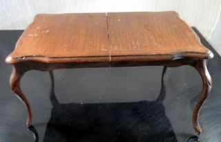 Vintage Artist Expandable DINING TABLE With 2 Leaves 1:12 Dollhouse Miniature 2