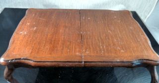 Vintage Artist Expandable DINING TABLE With 2 Leaves 1:12 Dollhouse Miniature 3