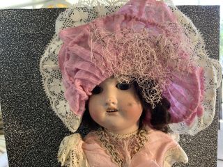 Antique Germany 16 " Doll Bisque Head With Jointed Composite Body Sleepy Eyes
