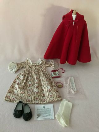 American Girl Felicity Rose Garden Gown P.  C.  1993 With Shoes Cape Necklace & More