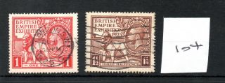 Gb - George V (104) - 1925 - British Empire Exhibition - Wembley - Pair