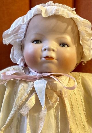 Antique German 18” Grace Storey Putnam Bye Lo Bisque Baby Doll Body And Outfit