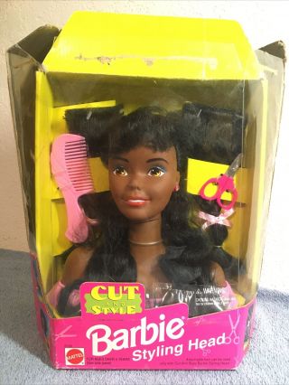 Barbie Color & Style Styling African American Head W/ 4 Hairpieces 1994