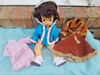 _vintage 1950s Brunette 16 " Terri Lee Doll With Untagged Clothing