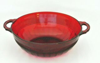 Vintage Anchor Hocking Coronation – Serving Bowl – Royal Ruby/red Berry Glass