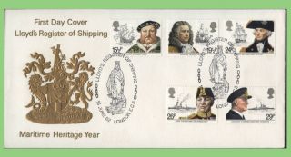 G.  B.  1982 Maritime Heritage Official S.  Petty First Day Cover,  Lloyds Register