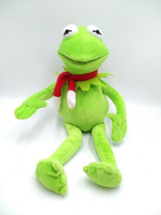 Jim Henson Muppets Kermit The Frog W/ Red Christmas Scarf 18 " Plush Stuffed Toy