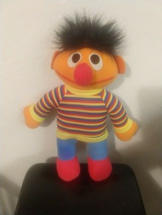 1984 Ernie Sesame Street Plush Doll 72900 Vintage Playskool 11 " Tall.