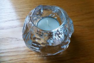 Kosta Boda Sweden Snowball Votive Candle Holder By Ann Warff