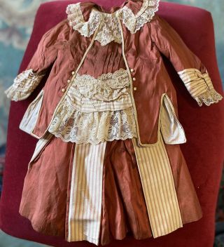 Vintage Fancy Dress For French Or German Bisque Doll