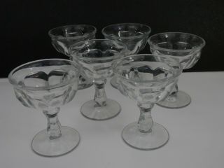 Vintage Imperial Glass Old Williamsburg Clear Champagne/tall Sherbet Set Of 6