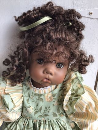 Porcelain Doll By Cindy Marschner Rolfe,  2002,  21” Tall,  Masterpiece Galleries
