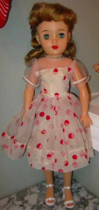 Vintage Ideal Miss Revlon Doll 18 " In Pink " Cherries A La Mode